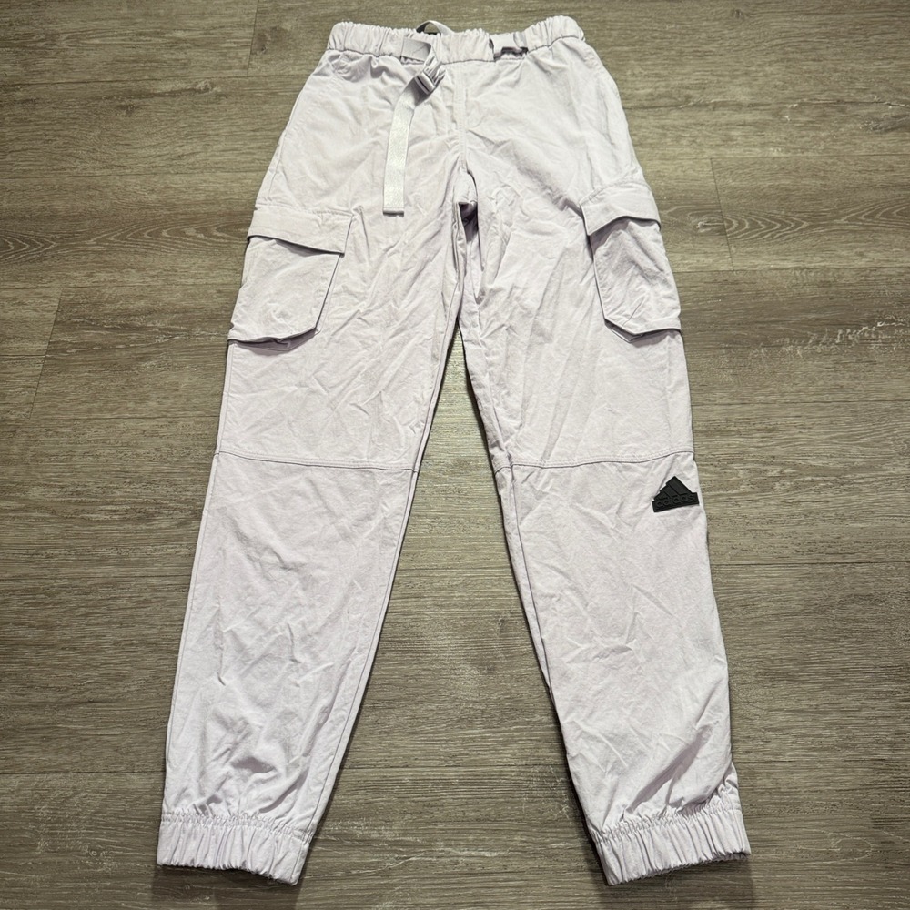 Adidas Cargo Pants Women Small Purple Polyamide Belted Gorpcore Athleisure NWT